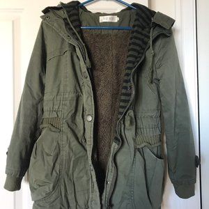 Army green coat parka